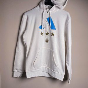 Argentina National Team Adidas 2022 Winners Pullover Hoodie White - Size Medium